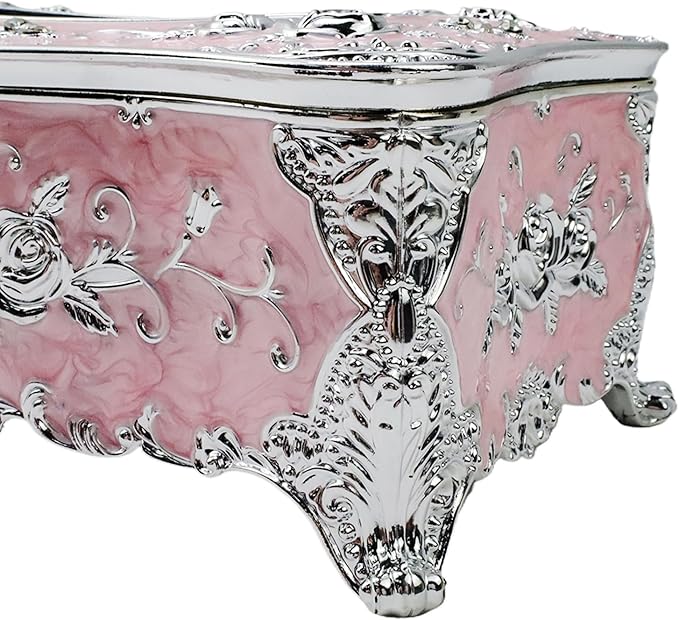 Geesatis Tissue Box Cover, Rectangle Tissue Box Holder, Rectangular Napkin Facial Tissues Holder for Bathroom Toilet Bedroom Living Room Table Desk Office Dresser, 1 Pcs Pink 9.05''x4.93''x3.74''