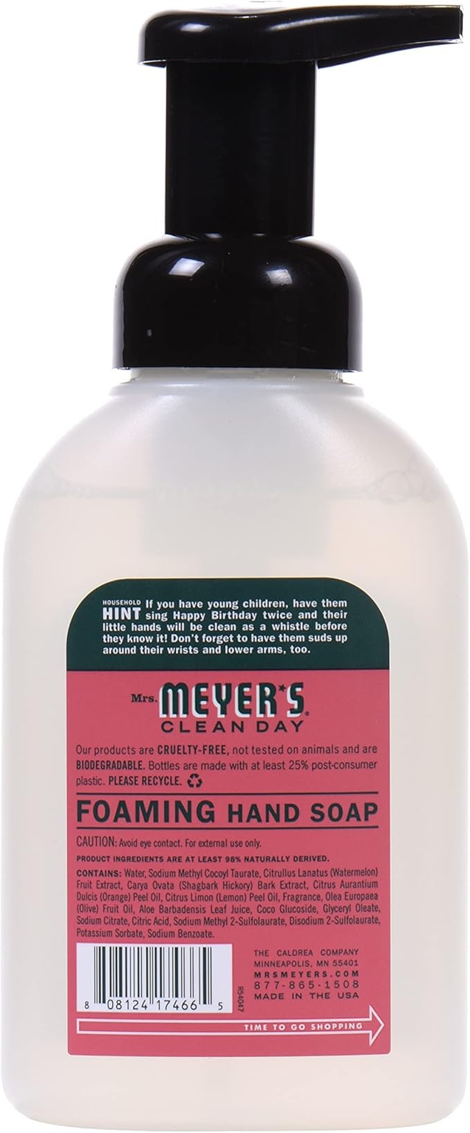 Mrs. MEYER'S CLEAN DAY Foaming Hand Soap, Watermelon, 10 OZ. (Pack of 4)