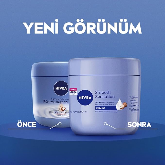 Nivea Irresistibly Smooth Body Cream Dry Skin Shea Butter 400 ml