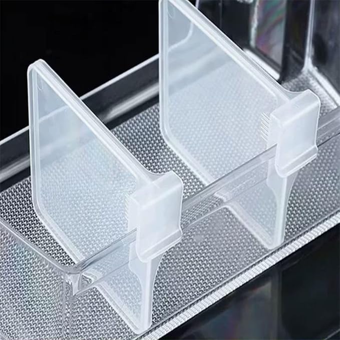 20 pcs Fridge Divider Set, Plastic Retractable Fridge Door Organizer Clip,Clear Refrigerator Organizer Bins Partition,Home Office Clear Tidy Supplies,Kitchen Household Storage Tools(2.8x1.9in)