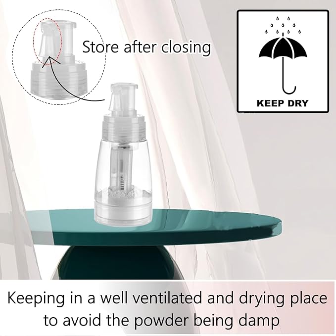 Aethland Powder Spray Bottle for Dry Shampoo, 2pcs Talc and Powder Applying Bottle, Refillable Hair Fiber Applicator for Hair Salon, Cleaning, Plants, Misting & Skin Care (180ml+180ml)