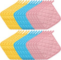 Uiifan 30 Pieces Cotton Pot Holders for Kitchen Washable Heat Resistant Potholders Oven Hot Pads for Cooking and Baking, 7.87 x 7.87 x 0.2 Inch (Light Color)