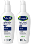 Cetaphil Night Moisturizer for Face, Hydrating Facial Moisturizer with Hyaluronic Acid, All Skin Types, Lightweight and Non-Comedogenic, Dermatologist Recommended for Sensitive Skin, 3oz (Pack of 2)