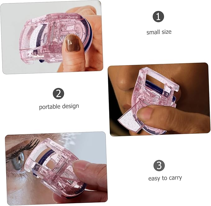 Portable Eyelash Curler Replacement Silicone Pads 2-Piece Set Small Size Sturdy Design for Women for Makeup and Eyelash Styling