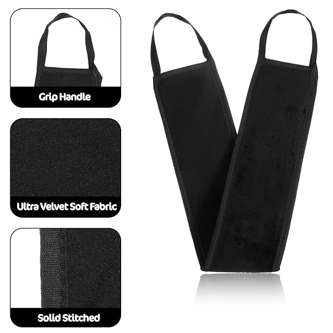 TIESOME 4 Pcs Self Tanning Mitt Applicator Kit, 4 in 1 Reusable Tanning Glove Accessories for Face Body Back Streak Free Tan Mitt (black)