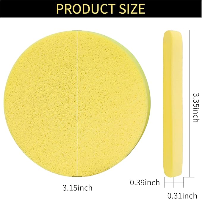 120PCS Facial Sponge Compressed，PVA Professional Makeup Removal Wash Pads Round Face Cleansing Sponge for Spa Exfoliating and Mask, 5Colors
