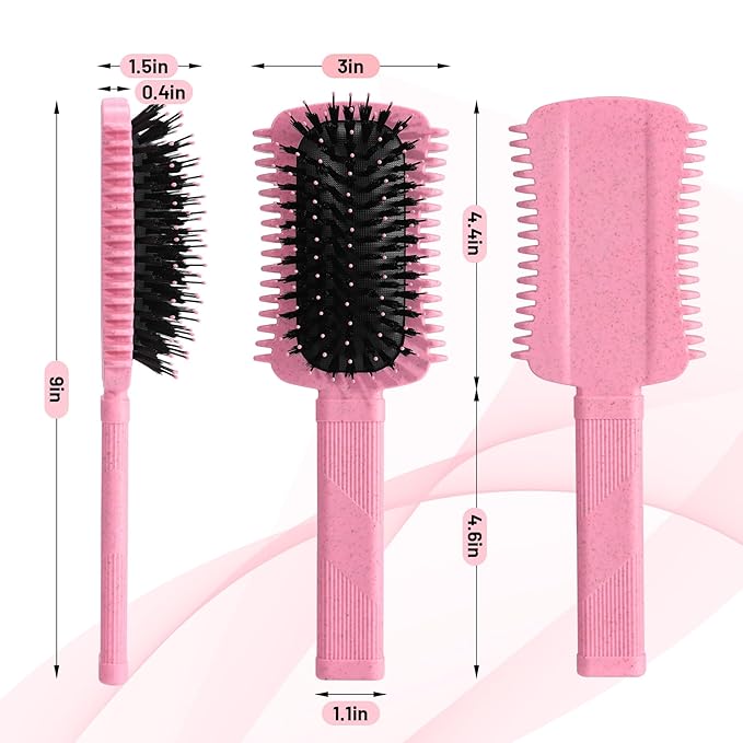 Curl Defining Brush Pink, Volume Curly Hair Brush for Effortlessly Detangling Shaping and Styling Women's Curls, Waves & Coils, Curly Hair Products, Reduce Frizz