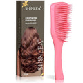 No Tangle Hair Brush for Wet or Dry, Wave-Shaped Detangler to Reduce Breakage, Lightweight Travel Hairbrush for Wavy, Thin, Long and Short Hair, Pink