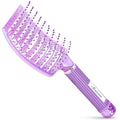 Bsisme Hair Brush with Hair Clips, Professional Curved Vent Hairbrush for Faster Blow Drying, Detangler Brush for Women Girls Wet Dry Curly Thick Fine Hair, Remove Knots & Reduces Breakage
