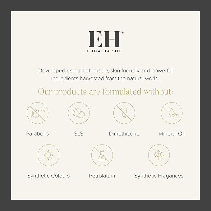 Emma Hardie Starter Kit: Travel Size 50ml Moringa Cleansing Balm, Travel Size 15ml Midas Touch Revitalising Cream & Professional Cleansing Cloth, Packed in a Cosmetic Bag, Natural & Cruelty Free