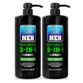 Dead Sea Collection Peppermint Men’s Body Wash – 3 in 1 Body Wash for Men for Hair, Face & Body – Moisturizing Shower Gel with Dead Sea Minerals – Pack of 2 (33.8 fl oz each)