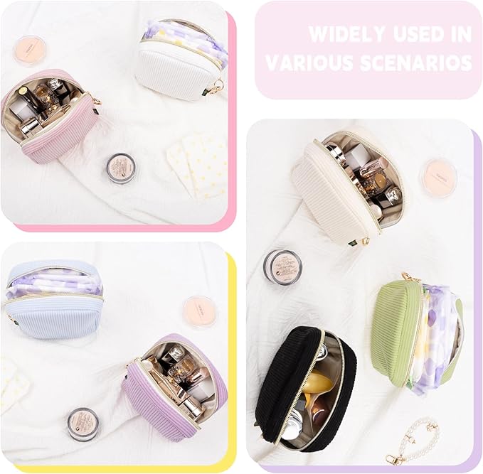 Period Bag for Teen Girls, Corduroy Sanitary Napkin Storage Bag, Menstrual Pad Pouches Tampon Holder for Purse