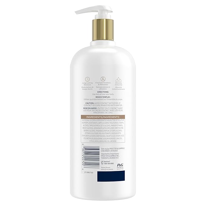 Ivory Hand & Body Lotion, 24hr Moisturizing, Repairs Extra Dry Skin, All Day Hydration, Lightweight Formula, Absorbs Instantly, Perfect for Daily Use, Shea Butter Blend, Vanilla Scent, 18 fl oz