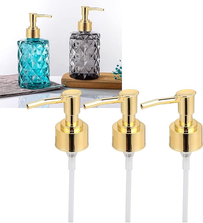 Perfume Bottle Pump Shampoo and Conditioner Bottle Nozzle Shower Gel Bottle Spray Nozzle Kit ABS Material with 360 Degree Rotation for Soap Lotion Massage Oil Bottle Accessory