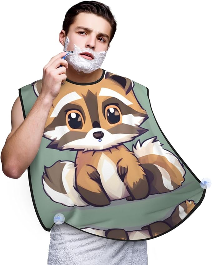 Three Dachshunds Print Beard Bib Shaving Apron, Beard Hair Trimming Cape Gift For Dad