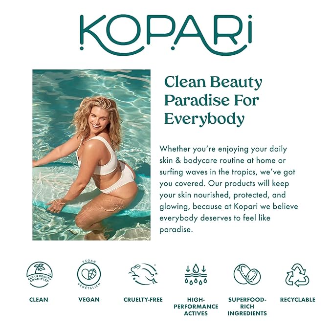 Kopari California Glow Enzyme Exfoliating Face Scrub, Clarifying & Brightening Skin Exfoliation Facial Scrub, Supports Anti-Aging, 100% Organic Coconut Oil, Cruelty Free, Vegan, 1.5 Fl Oz