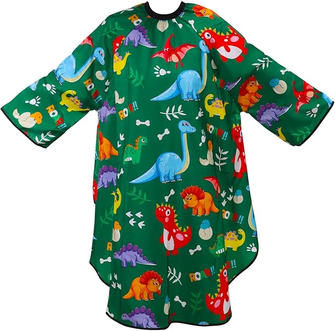 Kids Hair Cutting Cape with Sleeve, Kid Barber Cape Haircut Cape for Boy Girl, Home Professional Hair Cape for Salon