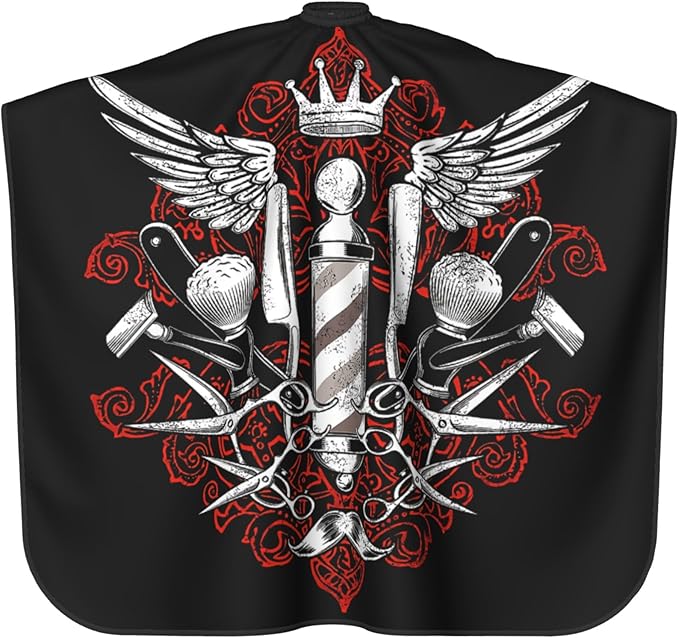 Adult Barber Cape, Professional Salon Haircut Capes, Haircut Kit Hairdressing Apron for Home Salon Barbershop