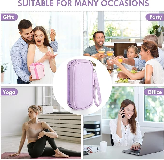 Portable Tampon Storage Bag,Tampon Holder for Purse, Small Organizer Bag with Handle, PU Period Pouch, Small Case for Feminine Products with Zipper Period Bags for Women