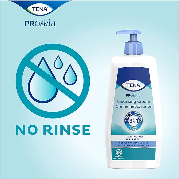 TENA ProSkin Cleansing Cream Cream Rinse-Free Body Wash Tube Mild Scent 8.5 oz. 64425 1 Ct