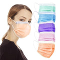 Borje Multicolor Disposable Face Masks 100 Pcs 5 Colors Face Mask 3 Ply Protection Masks