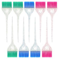 9pcs Color Brushes for Hair Stylist Hair Color Brushes with Glitter Handles, 8.5 X 2.2 In Hairs Dye Brush for Highlighting, Tint and Coloring Hairs Section, Salon Use Home DIY, 3 Colors