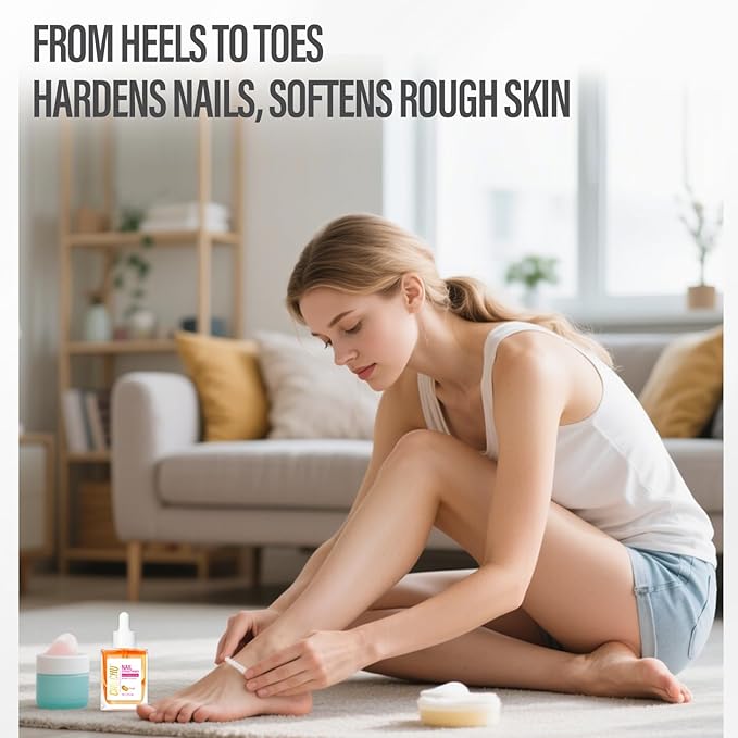 CHUCHU Nail Cuticle Oil Strengthener - Orange Scent Repair Growth Moisturizing Treatment - Natural Jojoba Vitamin B & E for Dry Cracked Nails