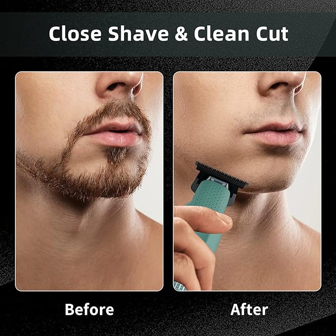 Beard Trimmer for Men Professional Hair Trimmer for Men Hair Clippers Eletric Razor Shavers Zero Gapped T Blade Edgers Liners Cordless Rechargeable Mustache Grooming Kit for Body