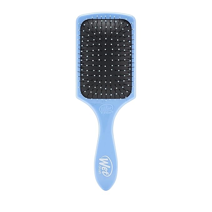 Wet Brush Paddle Detangler Hair Brush, Sky, Ultra-Soft IntelliFlex Bristles with AquaVent Design, Great For Treatment & Mask Application, Women, Men, Wet, Dry and Damaged Hair