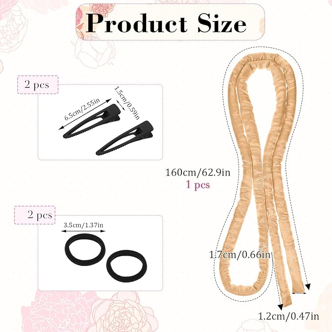 Heatless Curling Rod Headband, Heatless Curls Overnight Headband for Short Long Hair No Heat Overnight Curls with Thin Curlers to Sleep In Lazy Natural Soft Wave DIY