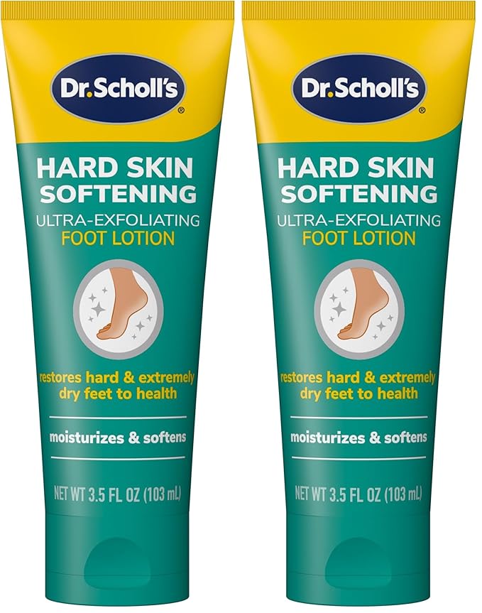 Dr Scholl's Dry, Flaky Skin Remover Ultra Exfoliating Foot Lotion with Urea for Rough Dry Cracked Feet, Heal and Moisturize for Healthy Looking Feet, Intensive Foot Care, Alpha Hydroxy Acids, 3.5 oz