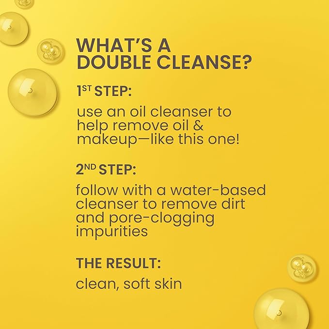 Burt's Bees Nourishing Cleansing Oil With Coconut and Argan Oils, Cleansing Face Oil for Normal to Dry Skin, College Back to School Dorm Essentials, Natural Origin Skin Care, 6 fl. oz. Bottle