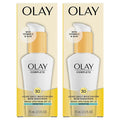 Olay Face Moisturizer, Complete with Sunscreen SPF 30, Fragrance-Free for Sensistive Skin, Broad Spectrum Sun Protection, Long-Lasting Hydration, Non-Comedogenic - Vitamin E & Aloe - 2.5 Oz - 2 Pack