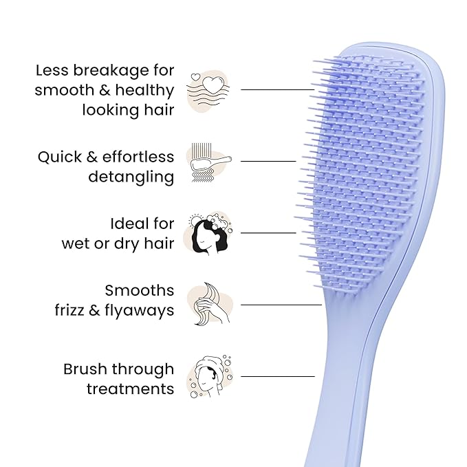 Tangle Teezer Ultimate Detangler Brush for Wet & Dry Hair, Eliminates Knots & Reduces Breakage for Straight to Wavy Hair Types, Sweet Lavender