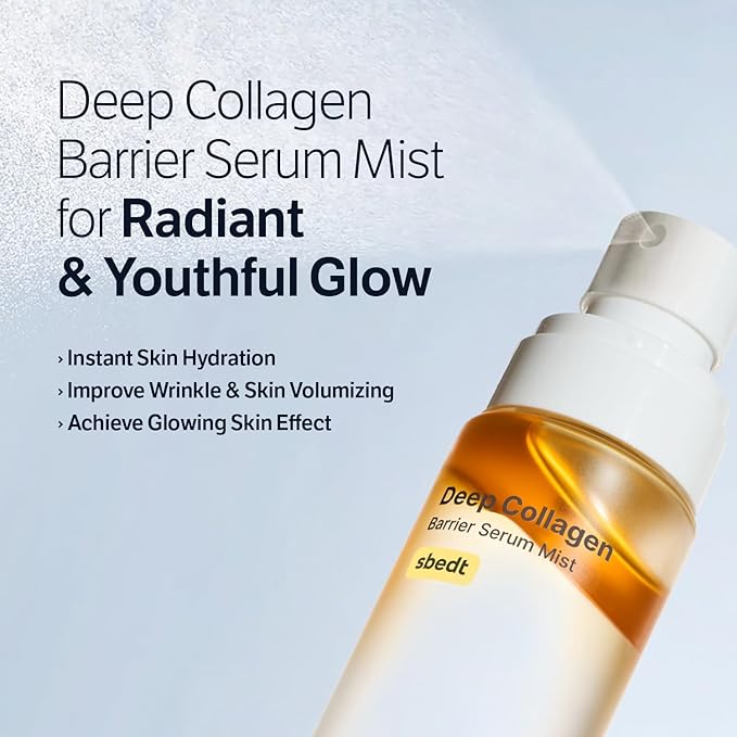 SUNGBOON EDITOR Deep Collagen Barrier Serum Mist | Hydrating Face Mist for Dry Skin | Collagen + Peptides + Vitamin C | Korean Skincare Mist, 3.38 fl oz | Gifts for Women