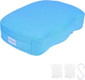 Hot Tub Booster Seat for Adults, Weighted Non-Slip Spa Cushion Pillow with Suction Cups, 5" Thick Supportive Quick Dry 4D Air Mesh, Stays Submerged for Indoor and Outdoor Bath, Blue