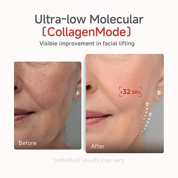 CDL Low Molecular Collagen Face Lifting Mask - Glowing, Firming & Deep Hydrating Korean Hydrogel Sheet Mask for Glass Skin Elasticity, Phyto PDRN Anti-Aging Skincare (10 Sheets)