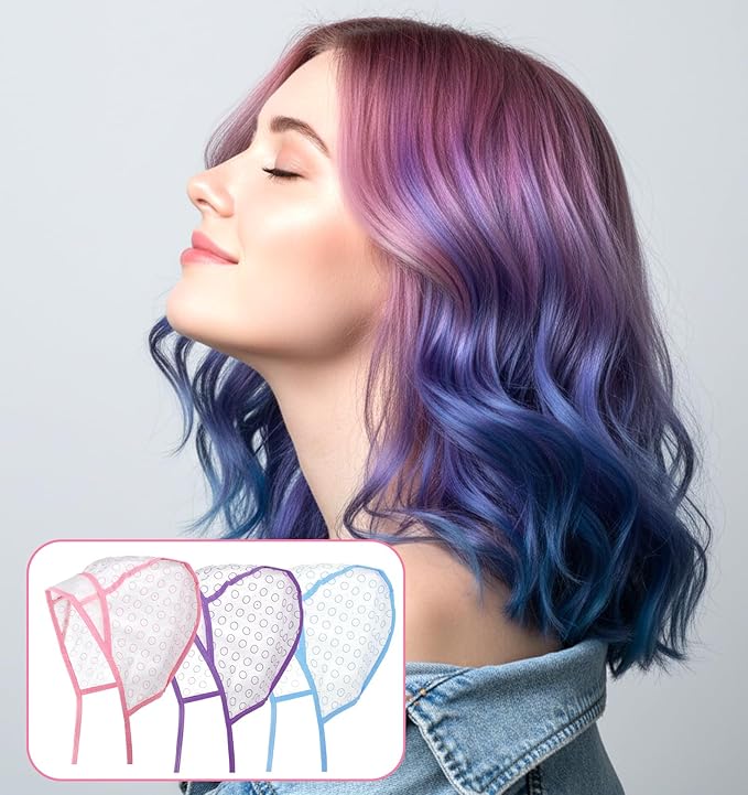Highlight Cap, Highlight Caps for Hair Hair Dye Cap with Hooks – Professional Frosting & Highlighting Kit for Salon (Men & Women)