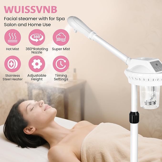 face Steamer Clean Skin Firming Pores and Moisturizing Suitable for a Beauty, Spa, at Home