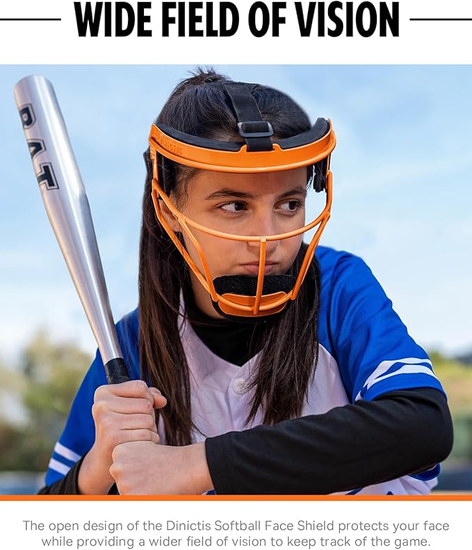 Dinictis Softball Face Mask, Lightweight, Comfortable, with Wide Field Vision, Durable and Safe Face Guards, Premium Protective Softball Fielder's Mask