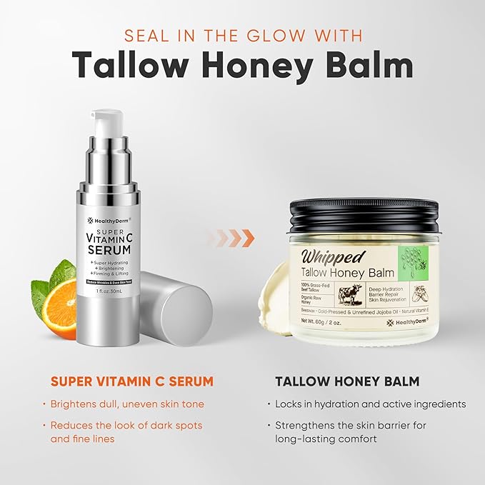 Super Vitamin C Serum for Women Over 70: Niacinamide, Vitamin C, Hyaluronic Acid, Peptides, Vitamin E, Caffeine, Bakuchiol, Hydrating, Lifting, Face Wrinkle & Age Spots Reduction
