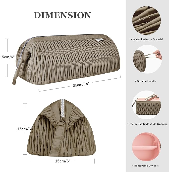 Leudes Dyson Airwrap Travel Case for Shark Hair Dryer Airstraight Flex Style Hair Attachment Tool Organizer Accessories Air Wrap Flat Curling Iron Carrying Case (Camel)