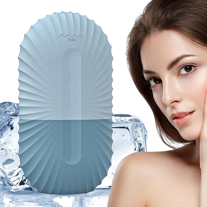 Ice Roller For Face And Eye, Reusable Ice Face Roller, Facial IceRoller, IceGlobes For Faces, Silicone Massage IceMold, IceRoller Skin Care Tool, Massage Facial Ices Tray For Women Girl (blue)