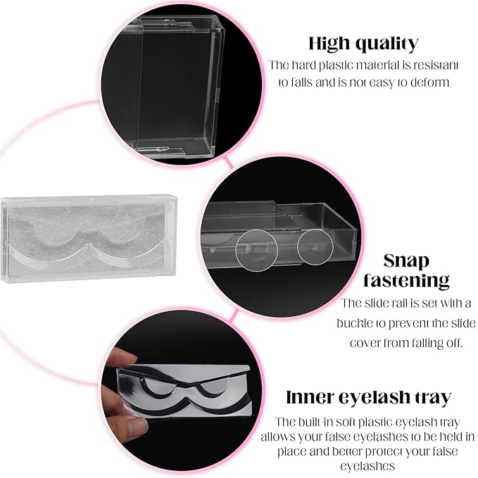Empty Lash Boxes,30 Pack False Eyelash Packaging Customizable Lash Cases Bulk Eyelash Storage,Lash Box Packaging Eyelash Storage Containers,Premium Lash Display False Eyelash Protection (Silver)