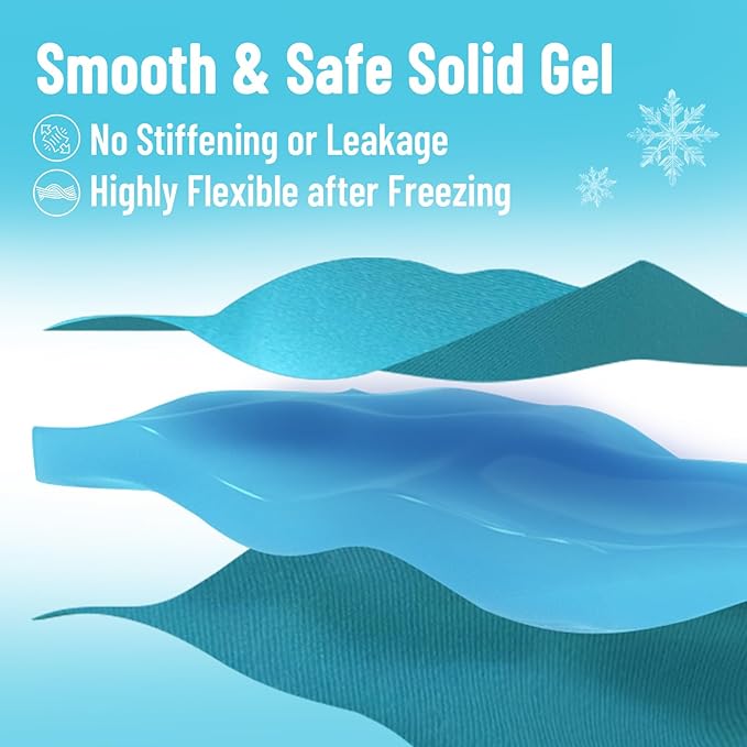 Cooling Eye Mask, Cold Eye Mask for Puffiness, Reusable Ice Eye Masks for Dark Circles, Puffy Eyes, Relieve Migraines and Headaches with Gel Eye Masks Therapy, Long-Lasting Comfort (Light Blue of 3D)