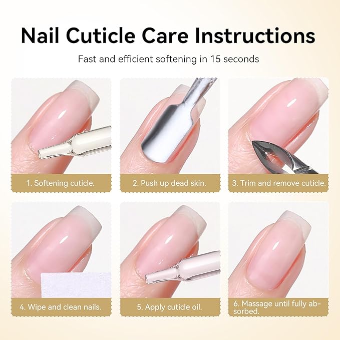 Born Pretty Cuticle Remover,20ML Professional Cuticle Softener & Remover for Hand,Foot & Nail Care,Nourishing & Moisturizing Dry Cuticles,Salon Quality Manicure & Pedicure Supplies