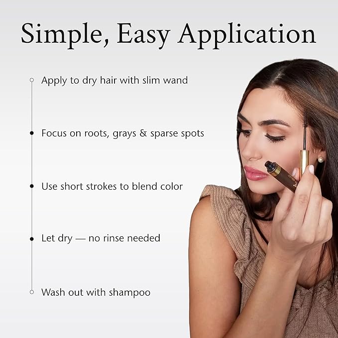 Boyd’s Brush It Away | Grey Hair Root Touch Up for Women & Men | Temporary Hair Color Mascara | Quick-Dry Water-Resistant Concealing Formula | Blonde