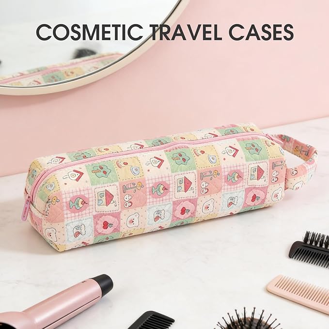 Quilted Hair Tools Travel Bag, Portable Dustproof Carrying Case with Handle for Curling Irons, Flat Irons, Hair Dryers and Styling Tools