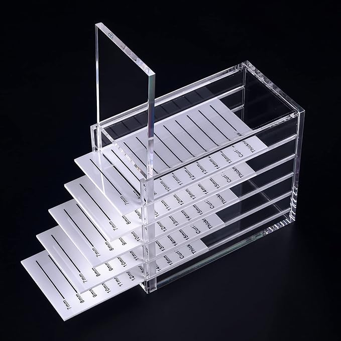 Lash Organizers and Storage, Small 5-Layer Lash Trays for Lash Extensions,Transparent lash tray Organizer, Eyelash Storage Box.