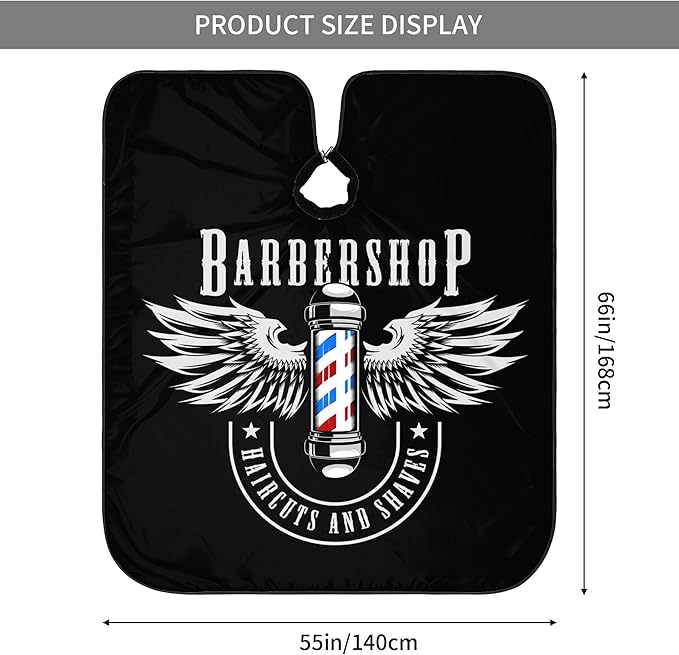 Adult Barber Cape, Professional Salon Haircut Capes, Haircut Kit Hairdressing Apron for Home Salon Barbershop